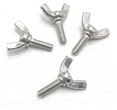 Muttern und Schrauben-Set, 1–5 Stück *M3 M4 M5 M6 M8 M10*L DIN316 304 Edelstahl A2–70 Flügelschraube Flügelschraube Klaue Handschrauben 6–16 mm (Dimensions : M10 1pcs, Length : 6mm) ( Color : 8mm )