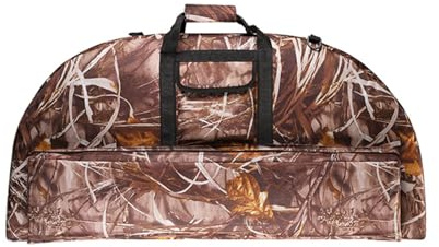 SH-RuiDu Compoundbogen Tasche, Canvas, Bogencase, Schwarz, Erdton, Mu3014271/120424am73uk, 95 cm, 3 Taschen, Reißverschluss, Verstellbarer Tragegurt, Weich, 2 Liter, Bogenschießen, Jagd, Outdoor