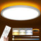 slochi lampara techo,36W 4200LM plafon led techo, panel plano regulable con mando a distancia, Luz Nocturna Regulable 1800K，3000K-6500K Lámpara de techo Slim salon, dormitorio-Blanco redondo