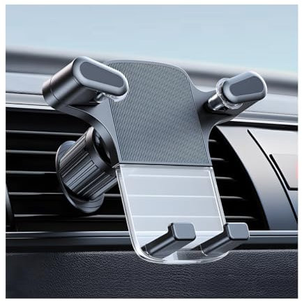JNNJ Support Téléphone Voiture, Gravité Grille Aération Porte Portable Voiture, Ventilation Accroche Smartphone Voitures, Porte Universel Téléphone pour Voiture, 360° Rotation Libération Rapide