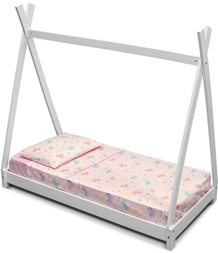 GOYSILA Parure de Lit Montessori 70x140 cm 3 Pièces 100% Coton Oeko-TEX Motif Licorne | Drap Housse Drap de Dessus Taie d'oreiller | Linge de Lit Bébé Fille Respirant Douceur Chambre Enfant Rose