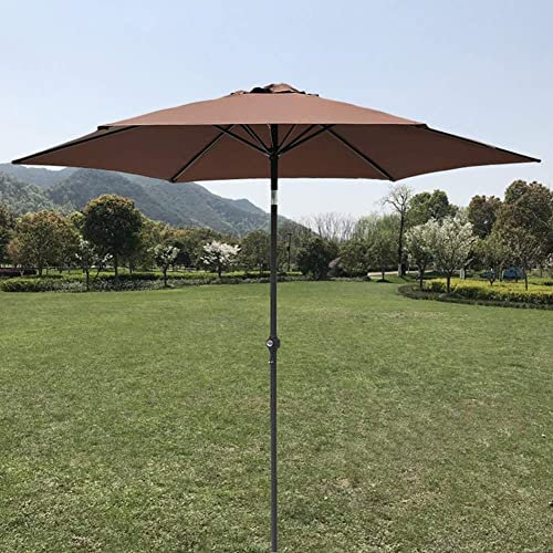 asdchZen 7,5Ft/2,3 metersTerrassenschirm, Marktschirm Mit Kurbel Und Neigung, Gartenschirm, Tischschirm Im Freien Für Rasen, Pool, Hinterhof, Deck