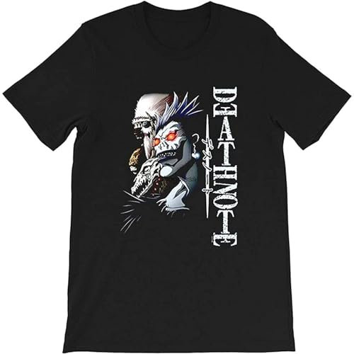MUZHILIN Death Note Anime Shinigami Death Meet Joe Black The Book of Life Vintage Gift Men Women Girls Unisex Tshirt Black M