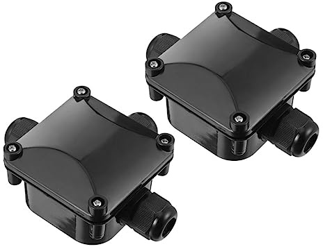 MUSISALY 2pezzi Giunzione Stagna Box Elettrico Per Installazioni Esterne Connettore Per Cavi Da Mm² Resistente Urti e Pressione Per Illuminazione Giardino e Progetti Elettrici Outdoor