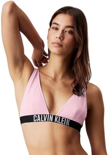 Calvin Klein Top de Bikini Mujer Bralette con Relleno extraíble, Rosa (Sweet Pink), L