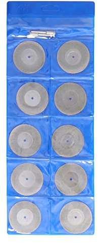 Mavaol Set di 10 dischi diamantati da taglio, dischi diamantati ad alte prestazioni per legno, metallo, pietra, vetro, plastica, accessori per utensili rotanti per fai da te e uso (50mm)