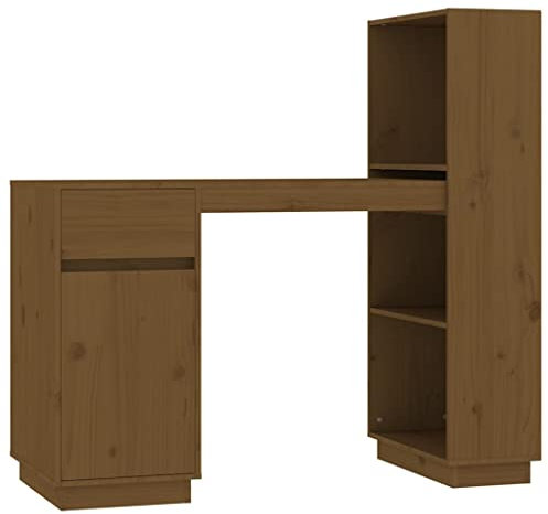 Schreibtisch Honig110x53x117 cm Massivholz Kiefer,jiangboyue-814512