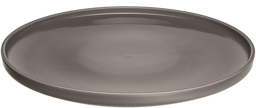 LEONARDO HOME Speiseteller ROMA 1 Stück • Ø 27 cm • Mikrowellen- & Spülmaschinengeeignet • stapelbar • kombinierbar mit weiteren Farben • Steingut-Teller mit glasierter Oberfläche • taupe • 027922