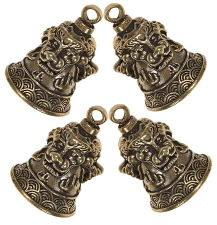 Garneck Goldene Glocken 4 Stück Vintage-Glocken Chinesischer Feng-Shui-glockenanhänger und Basteldekorationen