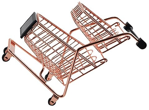 UPKOCH Mini Chariot De Courses Jouet pour Bureau Décoration Intérieure Outil De Rangement Chariot De Courses