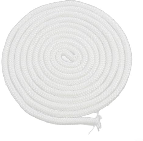 Guarnizione in fibra di vetro per stufe a legna e pellet, 3 metri, migliora l'efficienza della combustione (8 mm x 3 m di lunghezza)