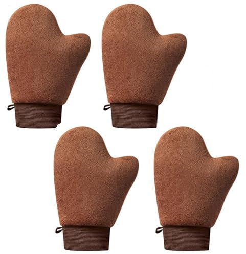 Bräunungshandschuh, 4 Stück Selbstbräuner Handschuh, Bräunungshandschuh Applikator Mit Elastischem Handgelenk, Bräunungs Handschuh Für Selbstbräuner Und Peeling