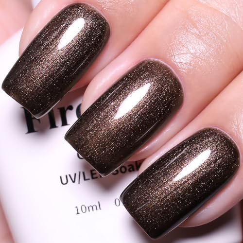 Firedeep 10ml Hema freier Glitzer Gel Nagellack zum Abwaschen langanhaltend braun Gel-Nagellack Salon DIY zu Hause Geschenk für Frauen 1 Stück
