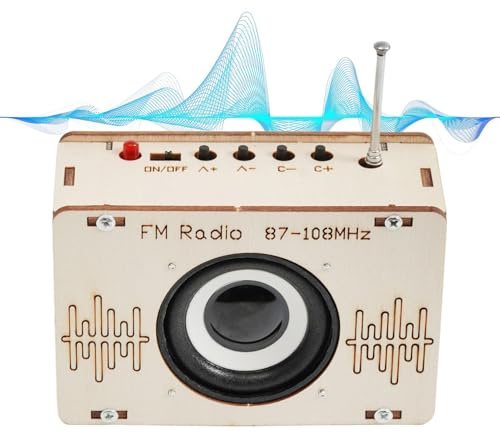 Elektronikbyggsats för Barn | Trä FM-Radio Byggsats - Lärande Byggleksaker Till Projekten För Ungdomar Familj Vänner Födelsedagar Barn Vuxna Flickor Pojkar