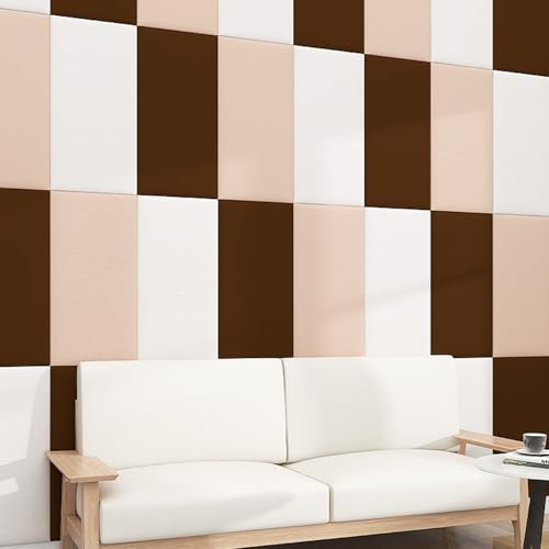 Rembourrage mural pour enfants 13 mm super épais, tête de lit autocollante, contour de lit Tatami, mur anti-collision, isolation thermique, isolation phonique, panneaux muraux rembourrés (rose, 10 p