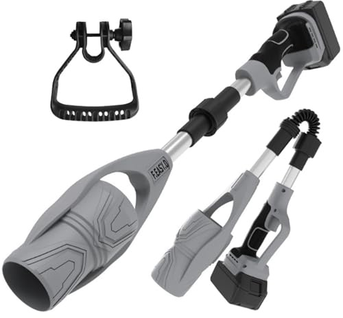 Souffleuse À Neige sans Fil, Pliable avec Batterie Et Chargeur, Souffleur de Feuilles, Électrique Puissant 21V, 10 Batteries Au Lithium, Légère Et Portable pour L'entretien de la Pelouse Gray