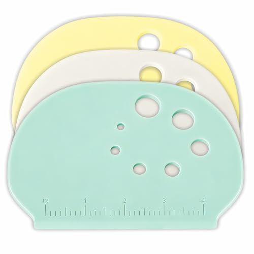 3PCS Thickened Hard Scraper with Measuring Scale - Pastry Chopper, Dough Cutter & Cake Smoother for Cutting, Scraping Butter, Baking Bread, Fondant and Icing, Peeling Leaves(Multicolor)