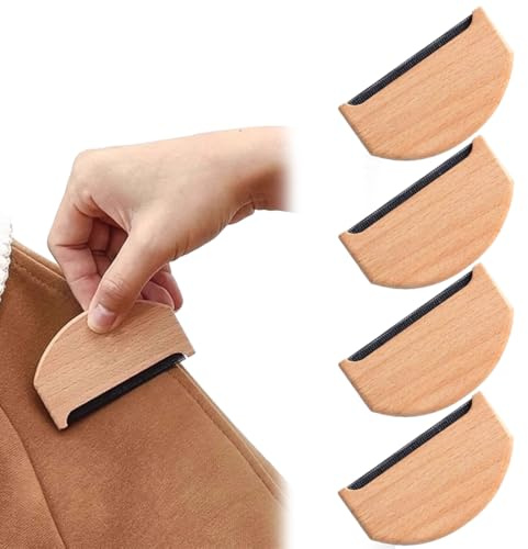 OPVYAEU 4 Piezas Cashmere Comb Quitapelusas Manual Levapelusas Ropa Suéter Lana Cepillo Cashmere Comb Peines Quitapelusas Abbigliamento Lana Textiles Madera Haya Natural