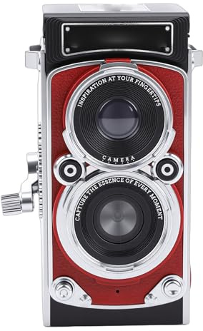 Plyisty Petit Appareil Photo Numérique Rétro, Appareil Photo Vintage Portable avec Mise au Point Automatique HD 12 MP 1080P avec écran de 1,54 Pouces et Viseur au Niveau de la Taille, (128GB)