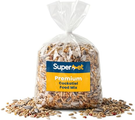 Superpet Premium Cockatiel Food, Parrots & Parakeets Bird Seed Blend - 20kg | Contains Sunflower Seeds, Sunflower Hearts & Millet, High-Energy Natural Aviary Mix, Ideal for All Breeding Birds Year-Round