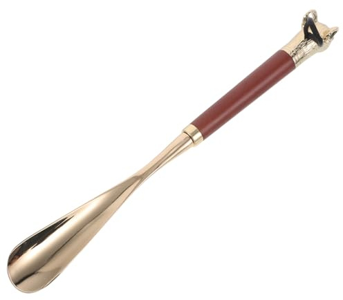 NIYANGLE Calzador de Metal Liso con Mango Largo de 32 Cm, Calzador de Botas para Personas Mayores, Herramienta Ergonómica para Facilitar el Calzado en Casa, Oficina y Viajes