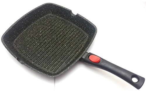 poêle à griller 28 cm carrée revêtement façon pierre - Espace Cuisine