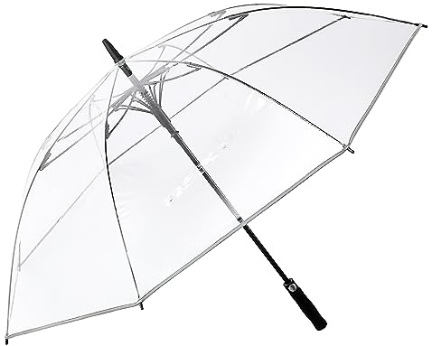 G4Free 62 Inch Clear Golf Umbrella Transparent Auto Open Large Stick Umbrella Oversized Windproof Waterproof with Sleeve for Women Men