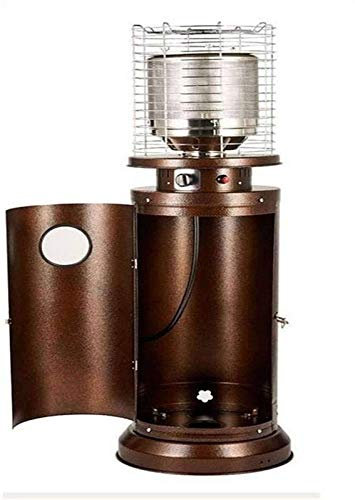 Chauffage de terrasse à gaz 12 kW réglable sur pied facile à contrôler pour extérieur, restaurant, jardin, marron
