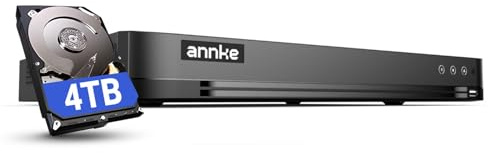 ANNKE 32 Channel H.265+ Security AI 3K Lite DVR Recorder with 4TB Hard Drive, 5-in-1 5MP Surveillance CCTV 32CH Hybrid DVR with Human/Vehicle for Home/Business Security Camera System, P2P Technology