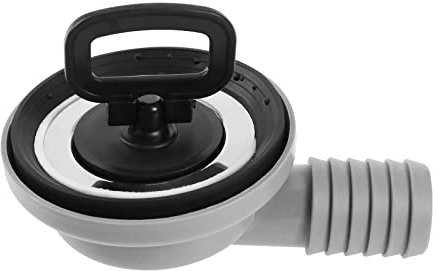 ECSiNG Edelstahl Ablaufgarnitur 90° Abflussrohr Spüle Filterabtropfer mit Verschlussdeckel 56mm Durchmesser verwendbare Ablaufrohröffnung 42-50mm für Caravan Wohnmobil Boot