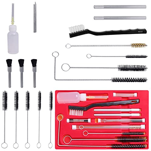 Reinigungsbürste Set, 21 Stück Flasche Milchschlauch bürste Set,Nylon Schlauchbürste Set für Reagenzgläser Reinigen Tastaturen (22pcs)