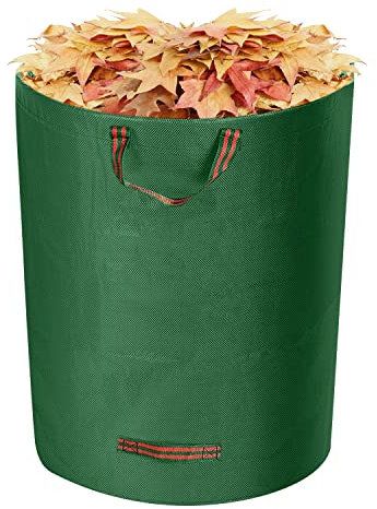 300l Saco de Jardin Para Trabajos de JardineríA, Con Asas Marco Apoyo Bolsas Basura JardíN Saco de Jardin Plegable Reutilizables, Para JardineríA Malas Hierbas Hojas de Basura