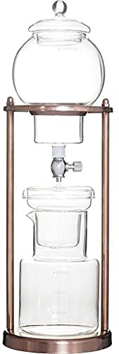 Coffee Maker Belgium Siphon Coffee Maker European Semi-Automatic Family Balance Syphon Coffee Maker for Home Office Coffee Lover Cold Brew Maker (Color:Gold) (Color : Gold) (Rose Gold)