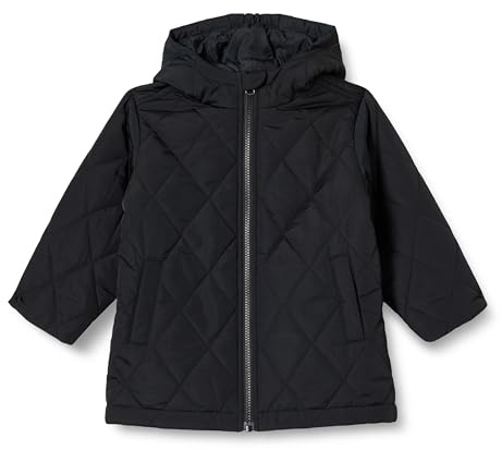 Amazon Essentials Veste Longue matelassée Mixte Enfante, Noir, 8 Ans