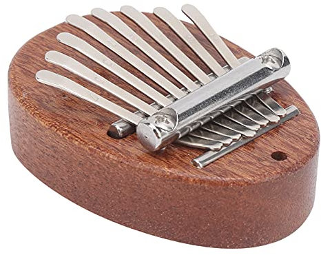 VGEBY Mini-Kalimba-Klavier Tragbares Finger-Kalimba mit 8 Tasten Handgefertigtes Mbira-Fingerklavier aus Holz Musikinstrument für Kinder Freunde Urlaub