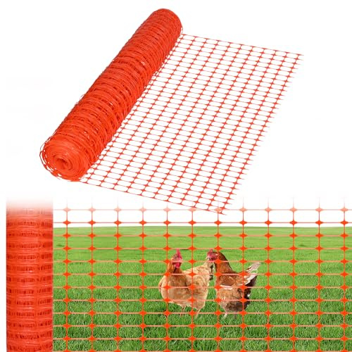 HENGMEI Avspärrstaket, begränsat stängsel, mobilt staket, kycklingstaket, 1 x 80 meter, orange