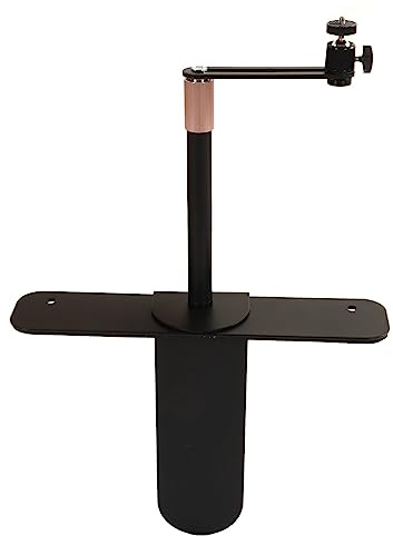 Projektorständer, um 360 Grad Drehbar, Nachttisch, Sofa, Schreibtisch, Wandprojektorständerhalterung, 24 cm Bis 40 cm Höhenverstellbar, 1/4-Zoll-Gewinde, Stecksockel (Schwarz)