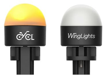 CYCL WingLights Pop for e-Scooters Electric Scooter Arrows | Turn Signals Compatible with Crescent Moon Profile Handlebars | Battery Charged Orange LED Flashing Lights