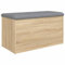 vidaXL Banco con Almacenaje, Almacenamiento para Juguetes Cojines, Banco para Zapatos, Asiento para Pasillo Salón, Madera de Ingeniería Roble Sonoma