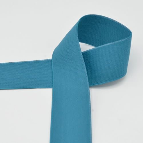 Die Stofftante Gummiband 40 mm breit | farbig | ab 1 m | Meterware (petrol)
