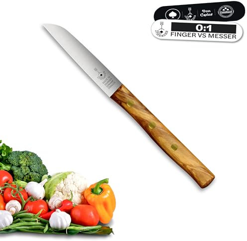 Premium Gemüsemesser - Extra Scharf, Allzweckmesser, Olive, Solingen, Schälmesser, Küchenmesser, Kneipchen, edler Holzgriff, Rostfrei, besonderes Geschenk