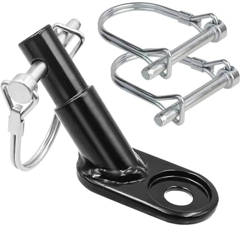 MEETTIKEY Bicycle Trailer Coupling, Bicycle Towing Hitch, Steel, Black, Compatible with Bicycle, Stroller, Dog Trailer, Pet Pram