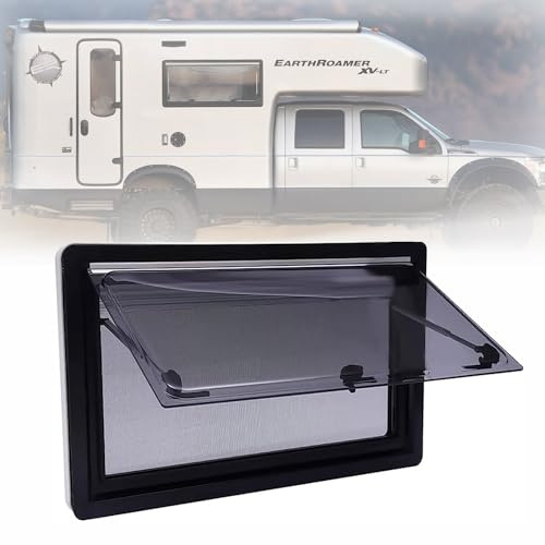 WANGYYDS RV Ausstellfenster Set Compact Inkl. Verdunklungsrollo Insektenschutz Dichtmitttel Seitenfenster Wohnwagen Camper Fenster Acrylglas Von 300x500 Bis 550x1300 Insektenschutz,70 * 50cm