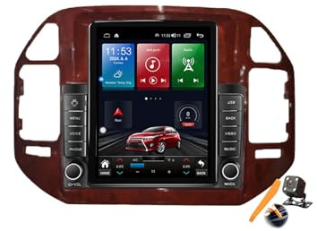 Braun,TS300,YLOXFW Autoradio Android 14.0 Navi 2 Din Stereo für Pajero V60 V68 V73 1999-2011 Sat GPS Navigation 9.7 Zoll Cartablet DVD Multimedia Player FM BT Receiver mit Carplay 4G 5G WiFi DSP SWC