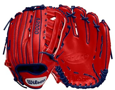 Wilson Winter 2024 A2000 Masataka Yoshida Baseball-Handschuh, 31,8 cm, Rot / Marineblau, linke Hand