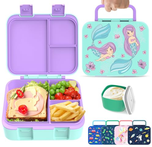 hombrima Lonchera para niños, cajas bento para almacenamiento de alimentos con múltiples compartimentos para niños, niñas, adultos, trabajo, escuela