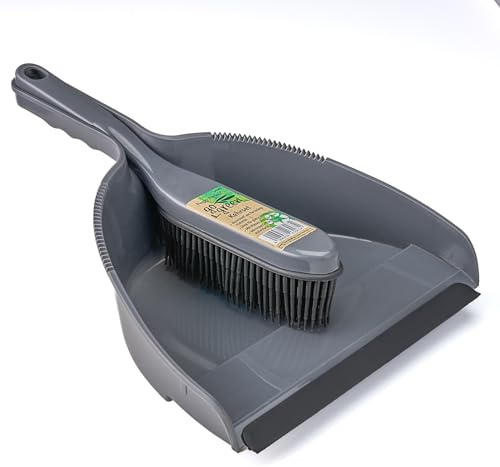 Peggy Perfect Gummibesen Kehrgarnitur (Rubber Broom) – Go Green Serie, aus recyceltem Kunststoff, ideal für Tierhaare (Hund/Katze) & Haare – Perfekt für Salons, Teppiche & Hartböden
