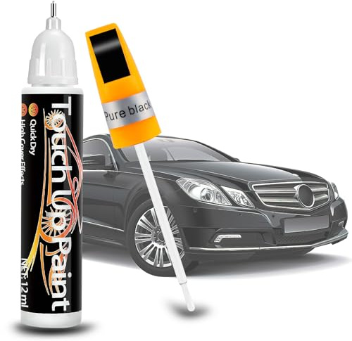 dellyy Kratzer Reparatur Stift, Lackstifte für Auto Kratzer, Felgen Lackstift, Auto-Lackstift Lackreparaturstift, Autolack Reparatur, Lackstift Schwarz Glänzend, Lackstift Weiß Auto (Schwarz)