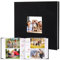 OWill Album Photo 10x15 cm 100 Pochettes,Album Photo Scrapbooking en Lin pour 200 Photos,Album Photo un espace auto-conçu pour Mariage,Bébé,Voyage,Classeur Photo Noir 22x22 cm