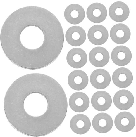 KONTONTY 50stücke Runde Flache Unterlegscheiben Aus Edelstahl Für Schrauben Und Möbelschrauben Befestigungsscheiben Als Dichtungen Für Geräte Und Reparaturen Im Satz Als Ersatz Oder Reparat